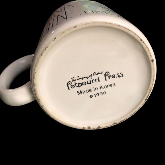 “Think Thin Like a Tall Skinny Hot Fudge Sunday” Vtg 1990 Coffee Mug, Large - Picture 7 of 7